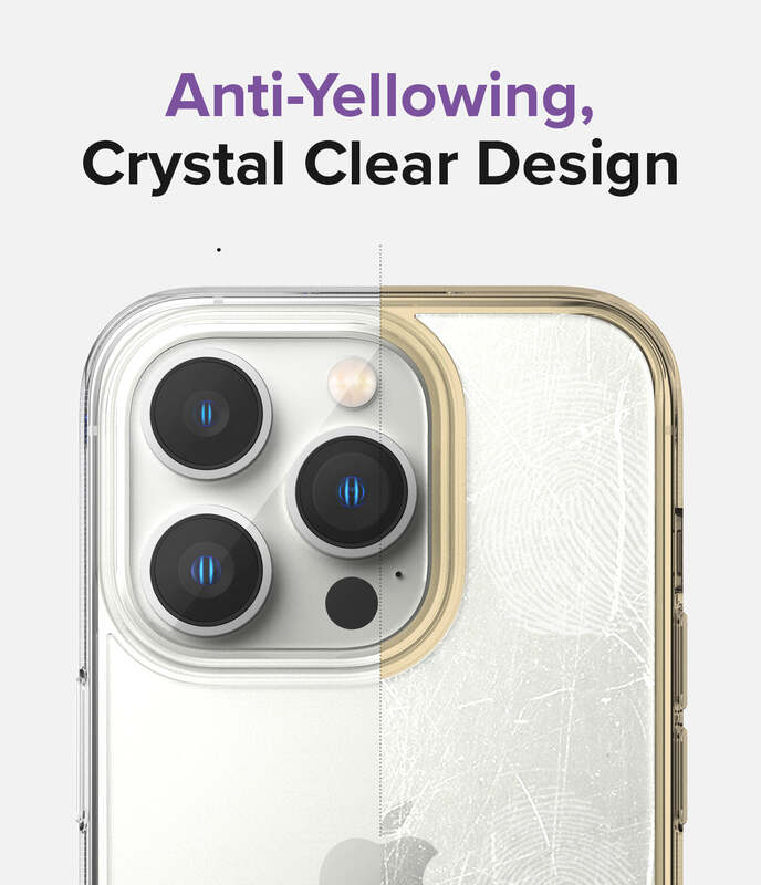 Ringke Fusion Case Compatible with iPhone 14 Pro 6.1 Inch , Anti Scratch Minimal Yellowing Clear Hard Back Shockproof Bumper Phone Cover    Designed for iPhone 14 Pro 6.1 Inch  Clear